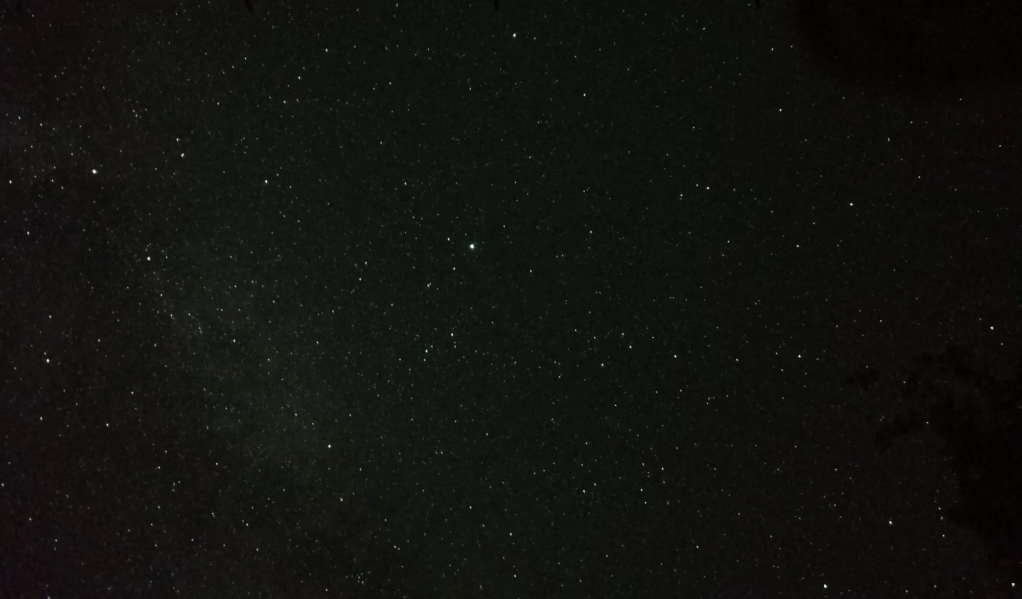 A dense field of stars across a near-black sky, with no horizon in the frame.
